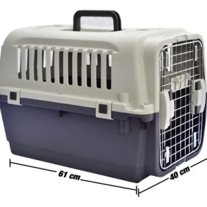 TRANSPORTADORA C/TAPETE 61 X 40 X 39cm - 4 pza plastico 1 puerta metaliza 1 bolsa con accesorios para armar
