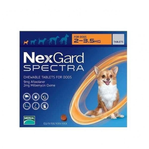 NEXGARD SPECTRA PERRO XS 2 A 3.5 - 2 2 a a 3 3.5 kg